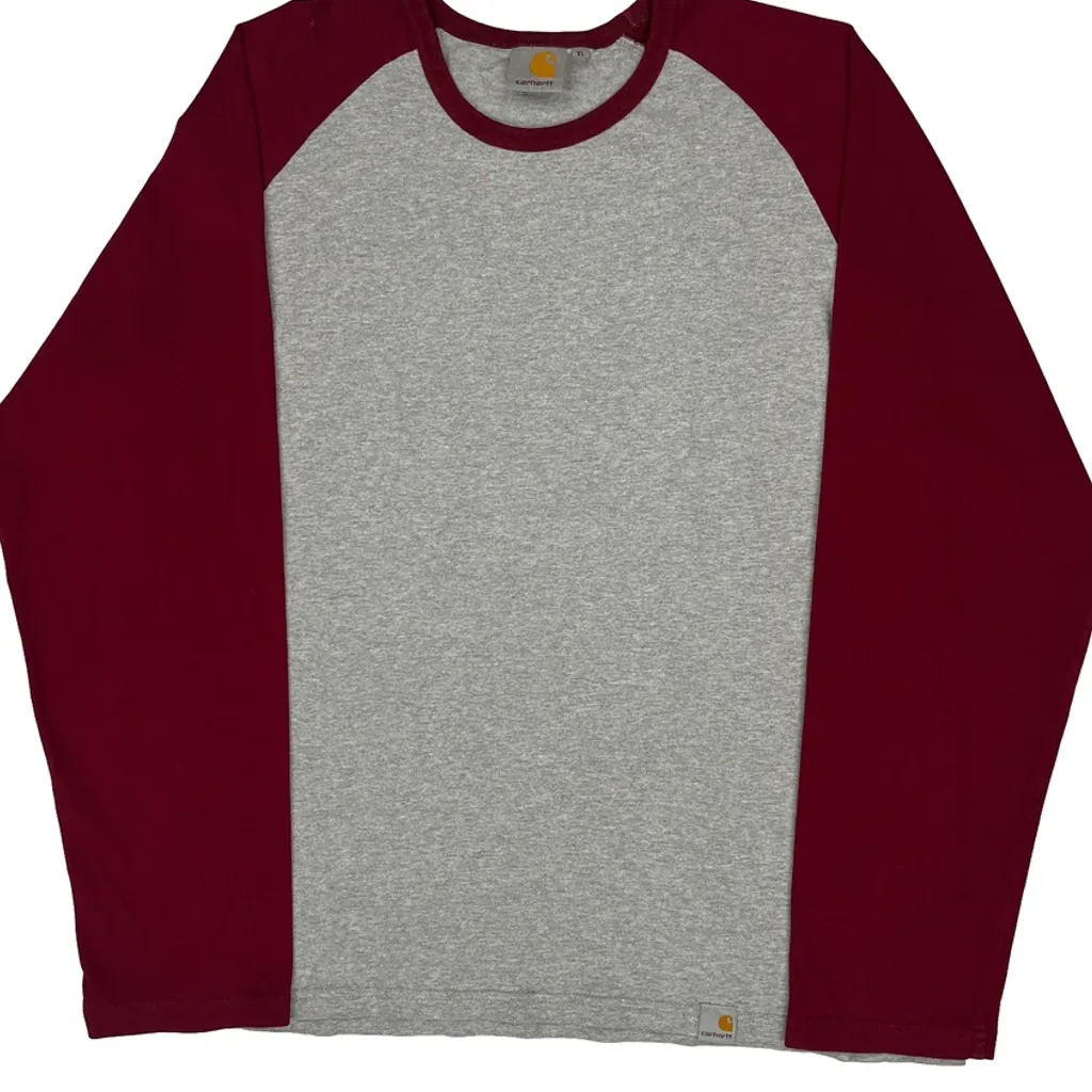 Carhartt Long Sleeve T-Shirt - XL Grey Cotton - Image 5