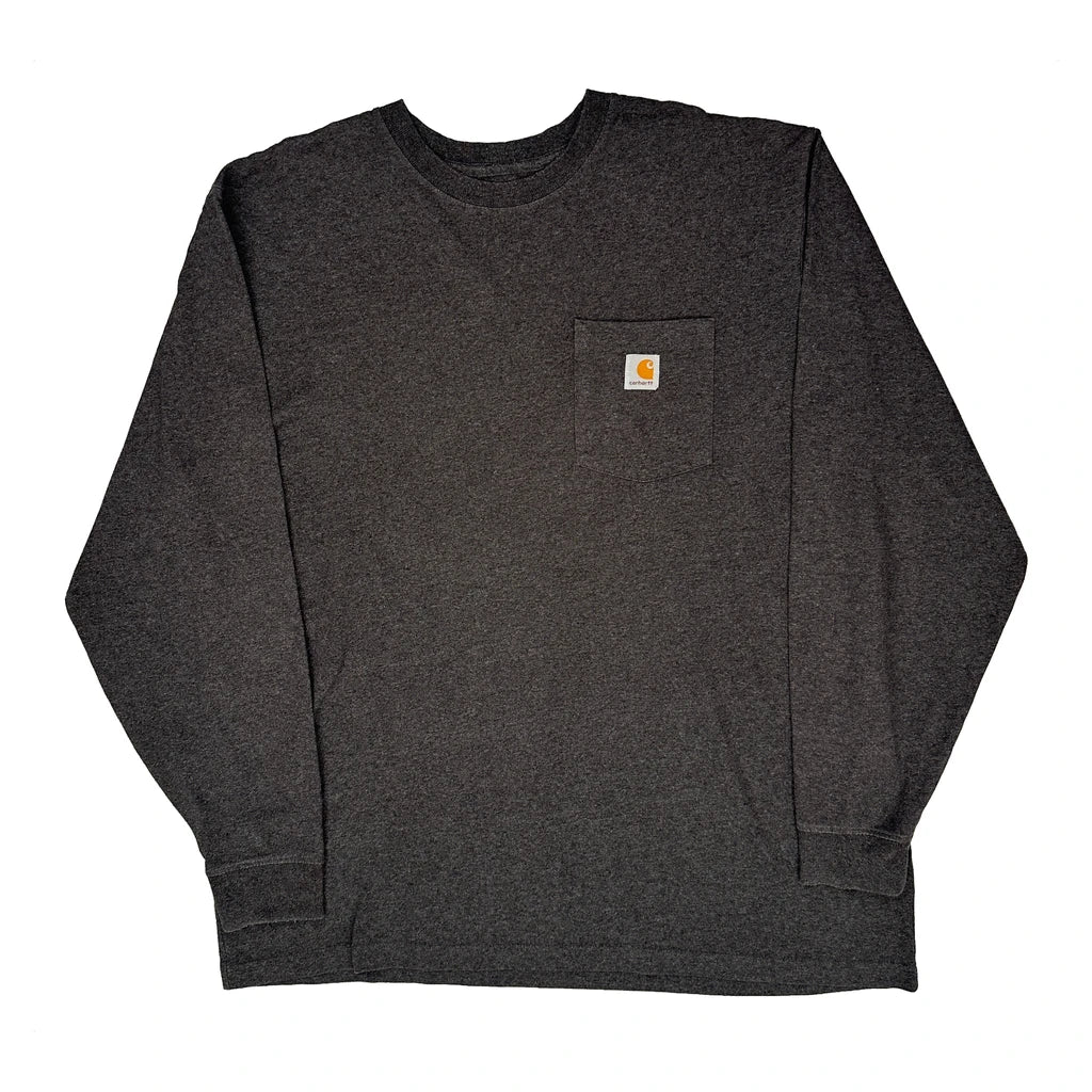 Carhartt Long Sleeve T-Shirt - XL Grey Cotton