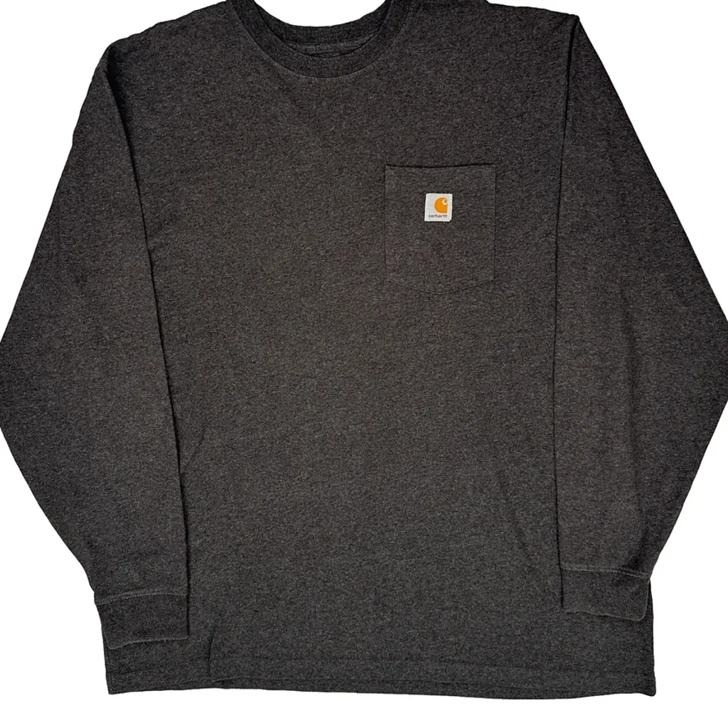 Carhartt Long Sleeve T-Shirt - XL Grey Cotton - Image 5