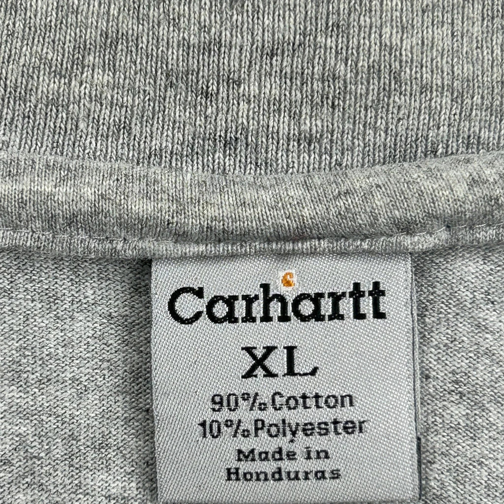 Carhartt Long Sleeve T-Shirt - XL Grey Cotton Blend - Image 3