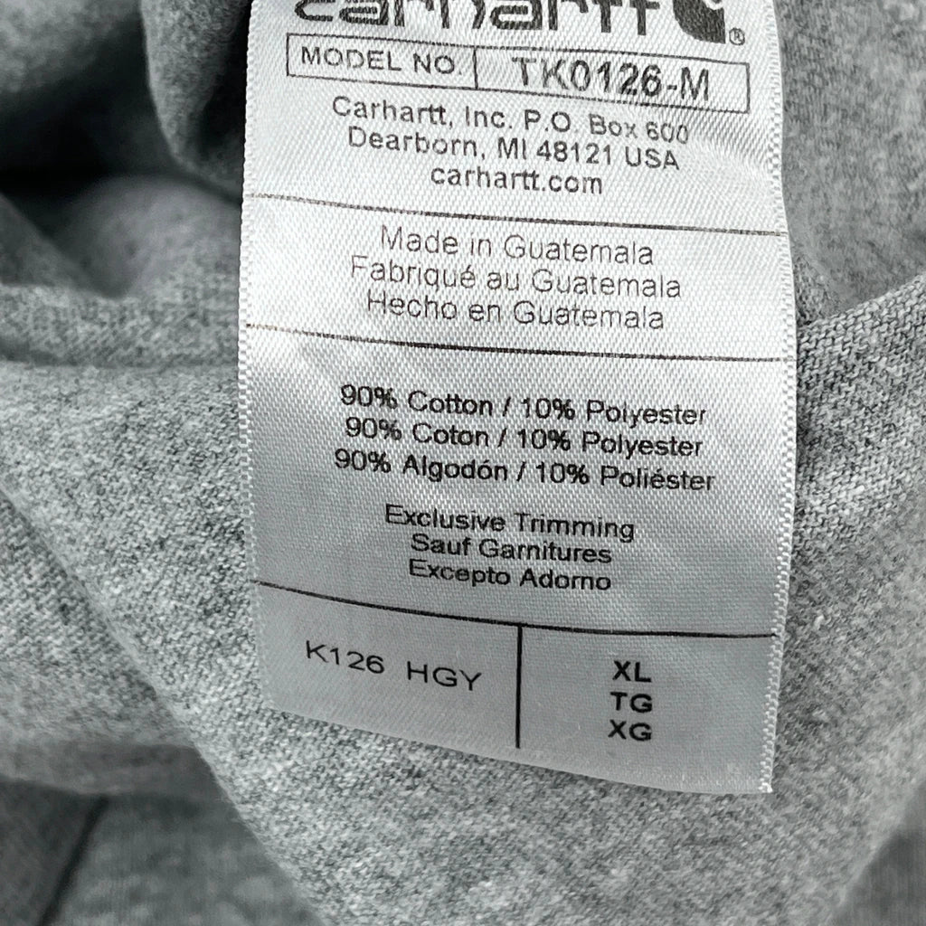 Carhartt Long Sleeve T-Shirt - XL Grey Cotton Blend - Image 4