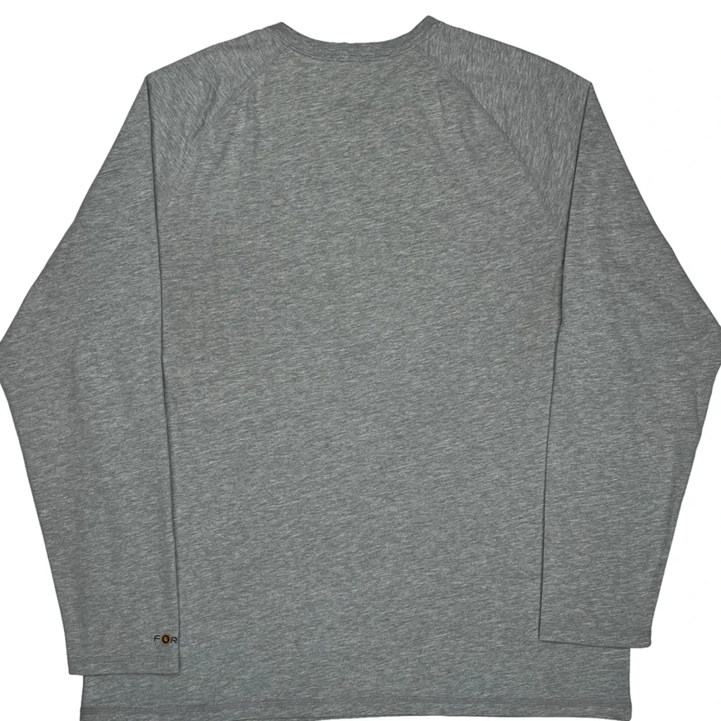 Carhartt Long Sleeve T-Shirt - XL Grey Cotton Blend - Image 7