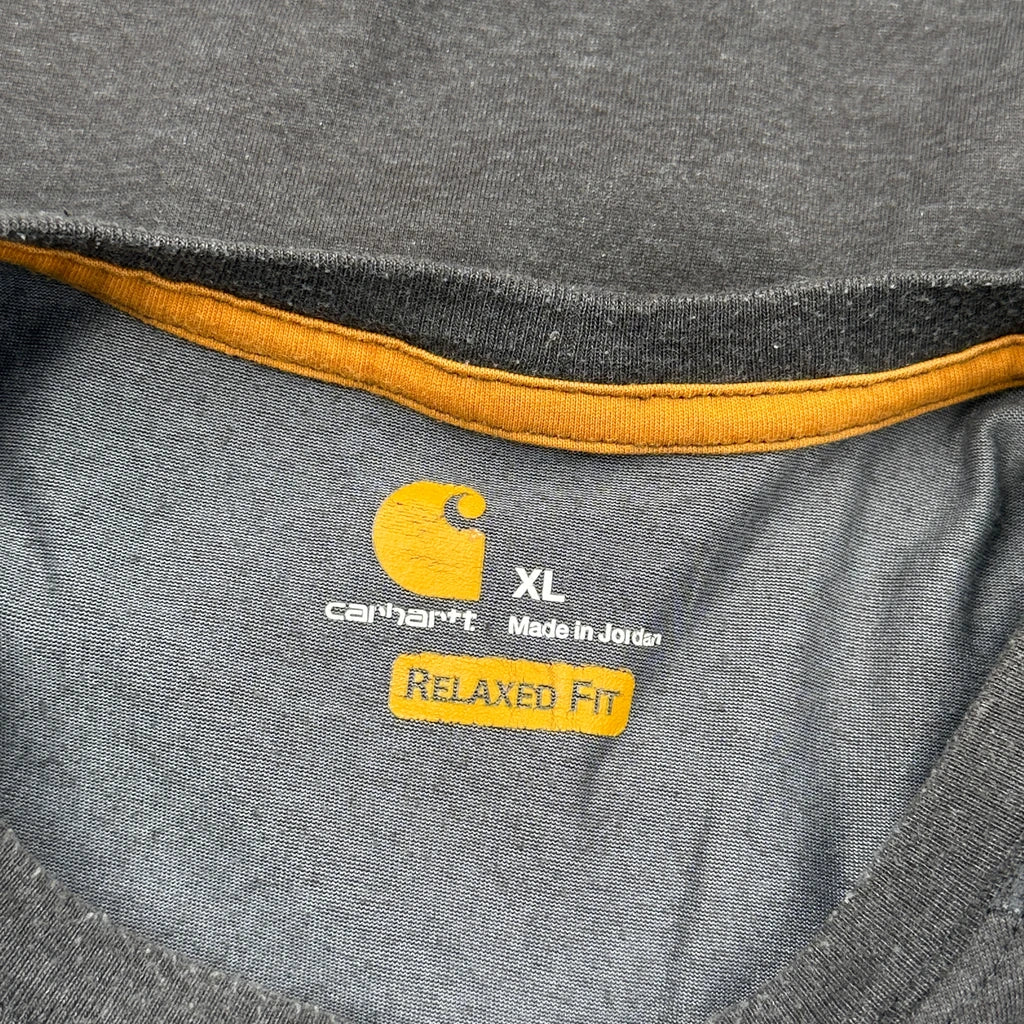 Carhartt Long Sleeve T-Shirt - XL Grey Cotton - Image 3