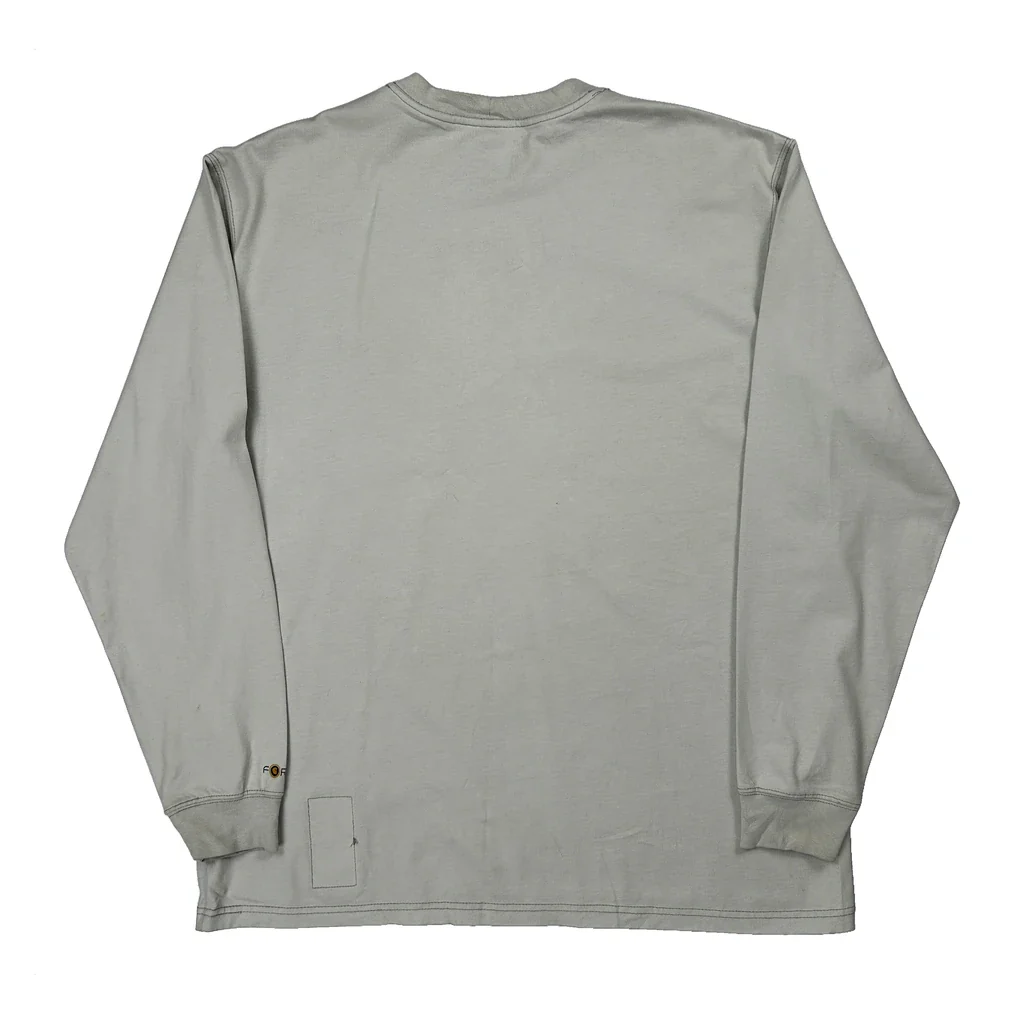 Carhartt Long Sleeve T-Shirt - XL Grey Cotton - Image 2