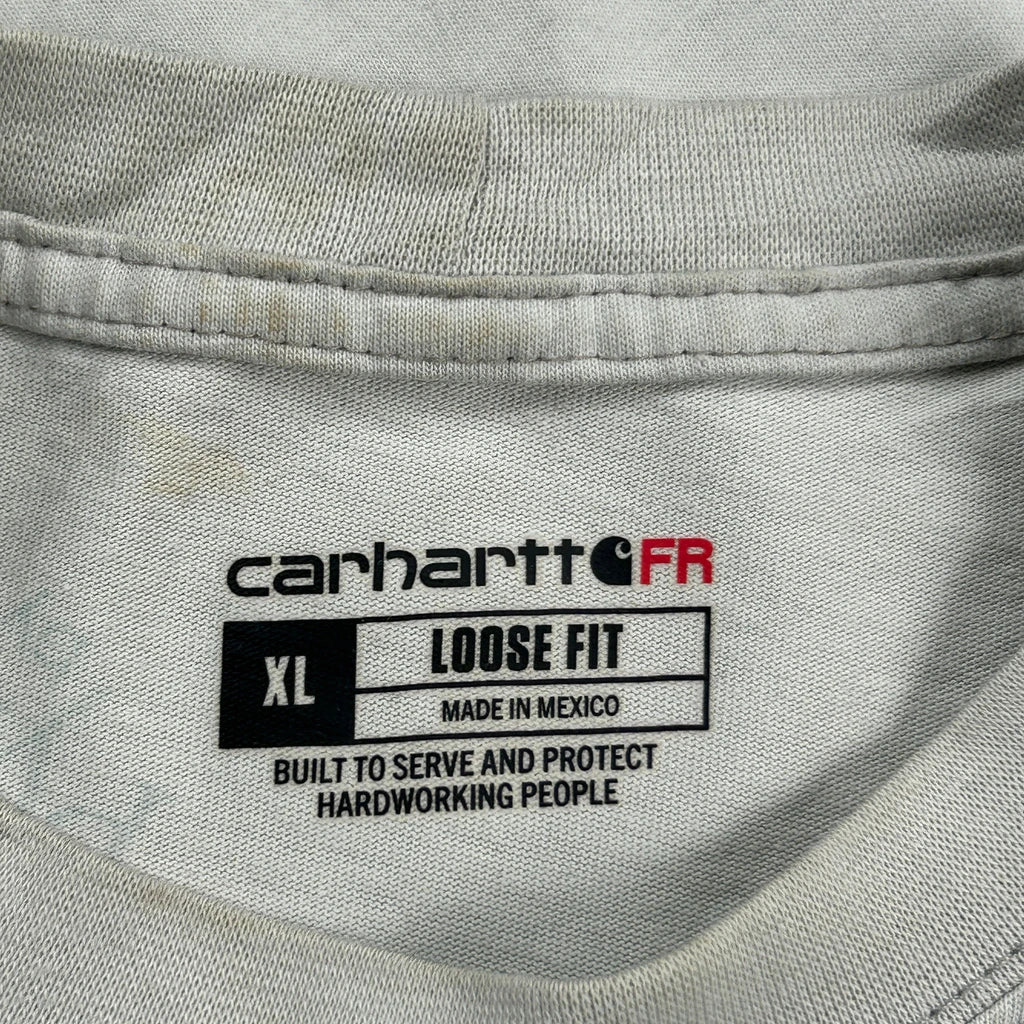 Carhartt Long Sleeve T-Shirt - XL Grey Cotton - Image 3