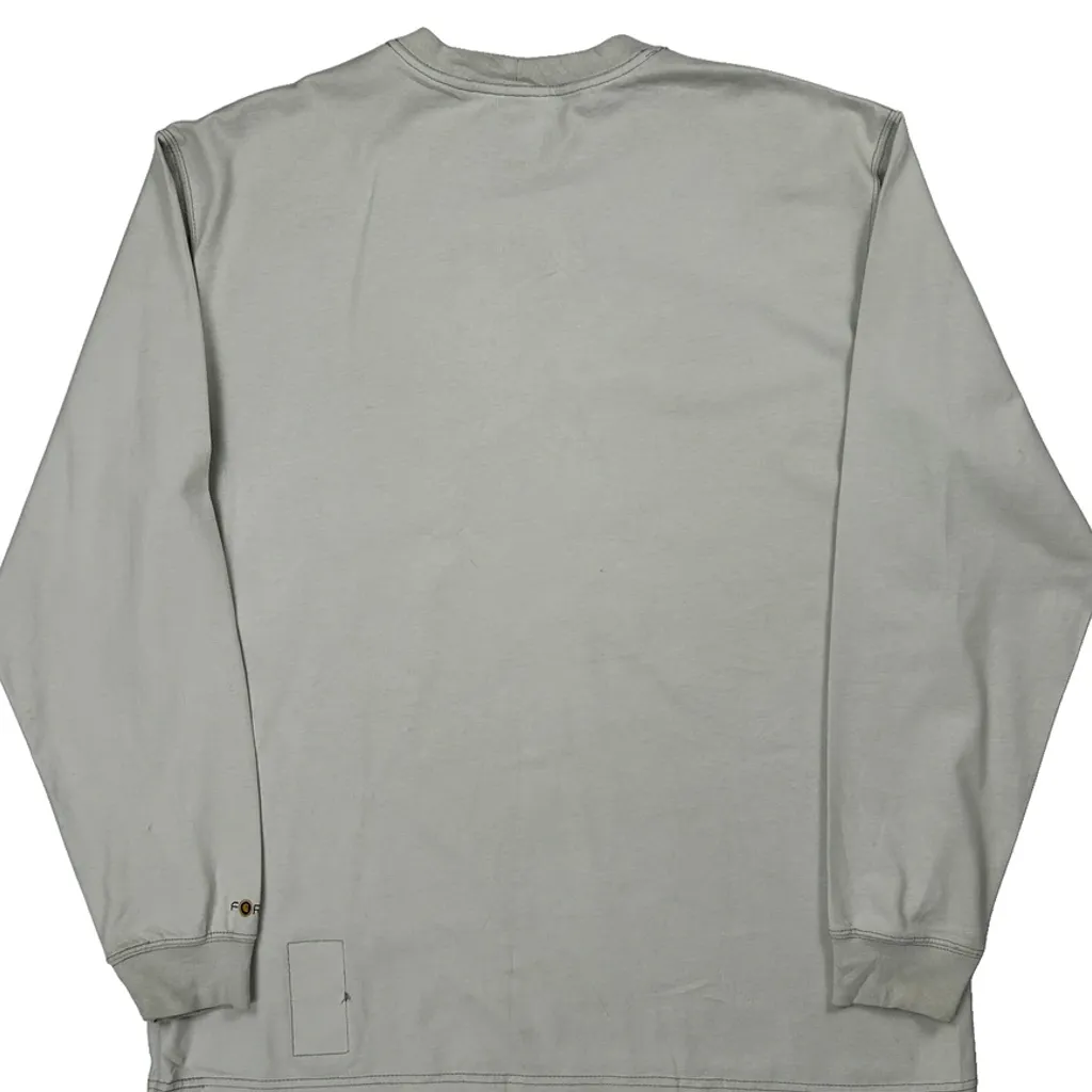 Carhartt Long Sleeve T-Shirt - XL Grey Cotton - Image 6