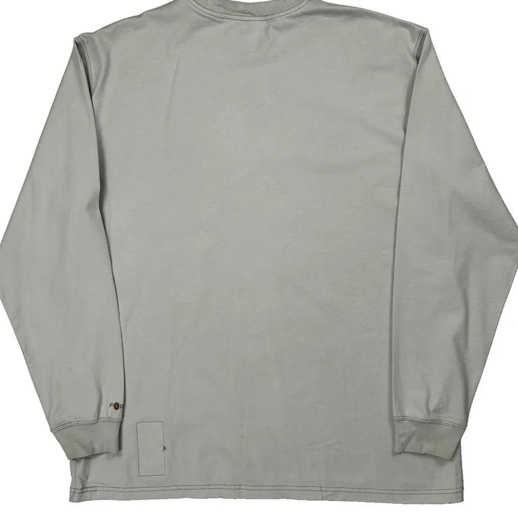 Carhartt Long Sleeve T-Shirt - XL Grey Cotton - Image 7