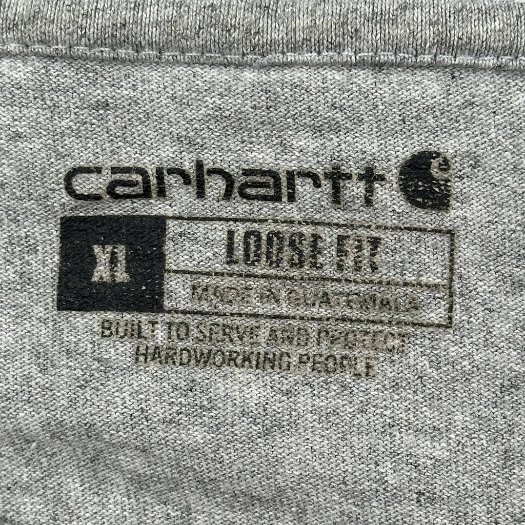 Carhartt Long Sleeve T-Shirt - XL Grey Cotton - Image 3