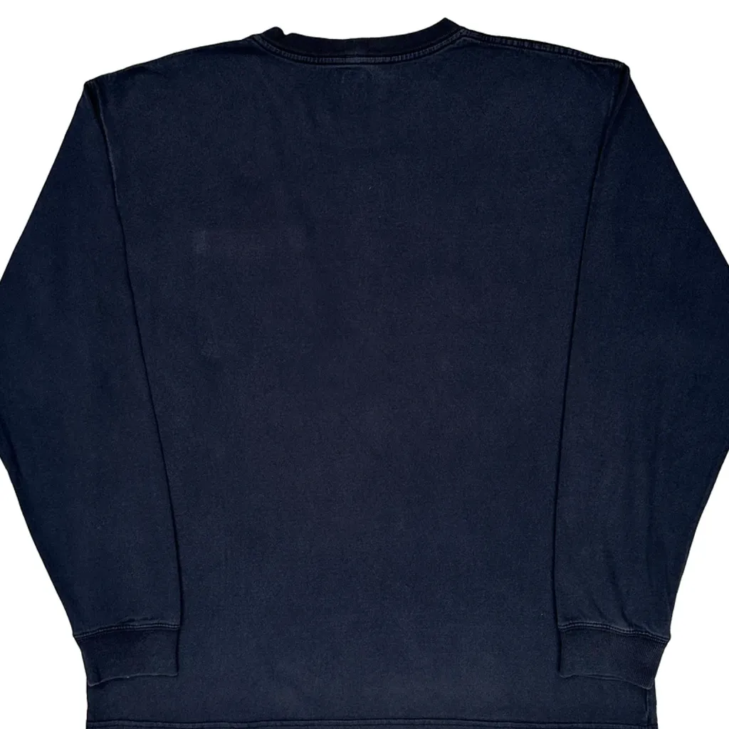 Carhartt Long Sleeve T-Shirt - Large Navy Cotton - Image 7
