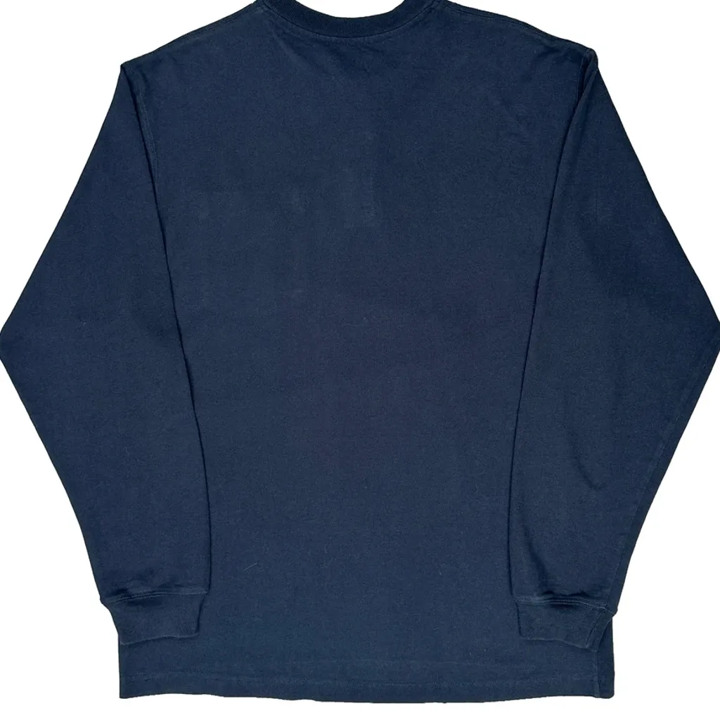 Carhartt Long Sleeve T-Shirt - Medium Navy Cotton - Image 6