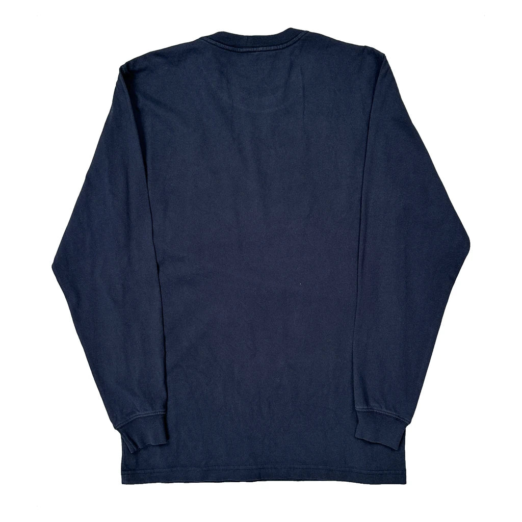Carhartt Long Sleeve T-Shirt - Small Navy Cotton - Image 2