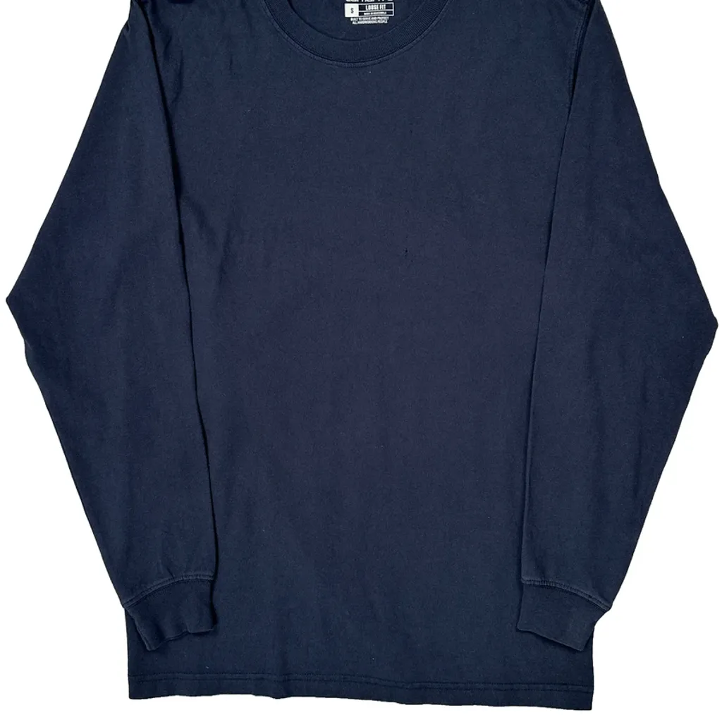 Carhartt Long Sleeve T-Shirt - Small Navy Cotton - Image 5
