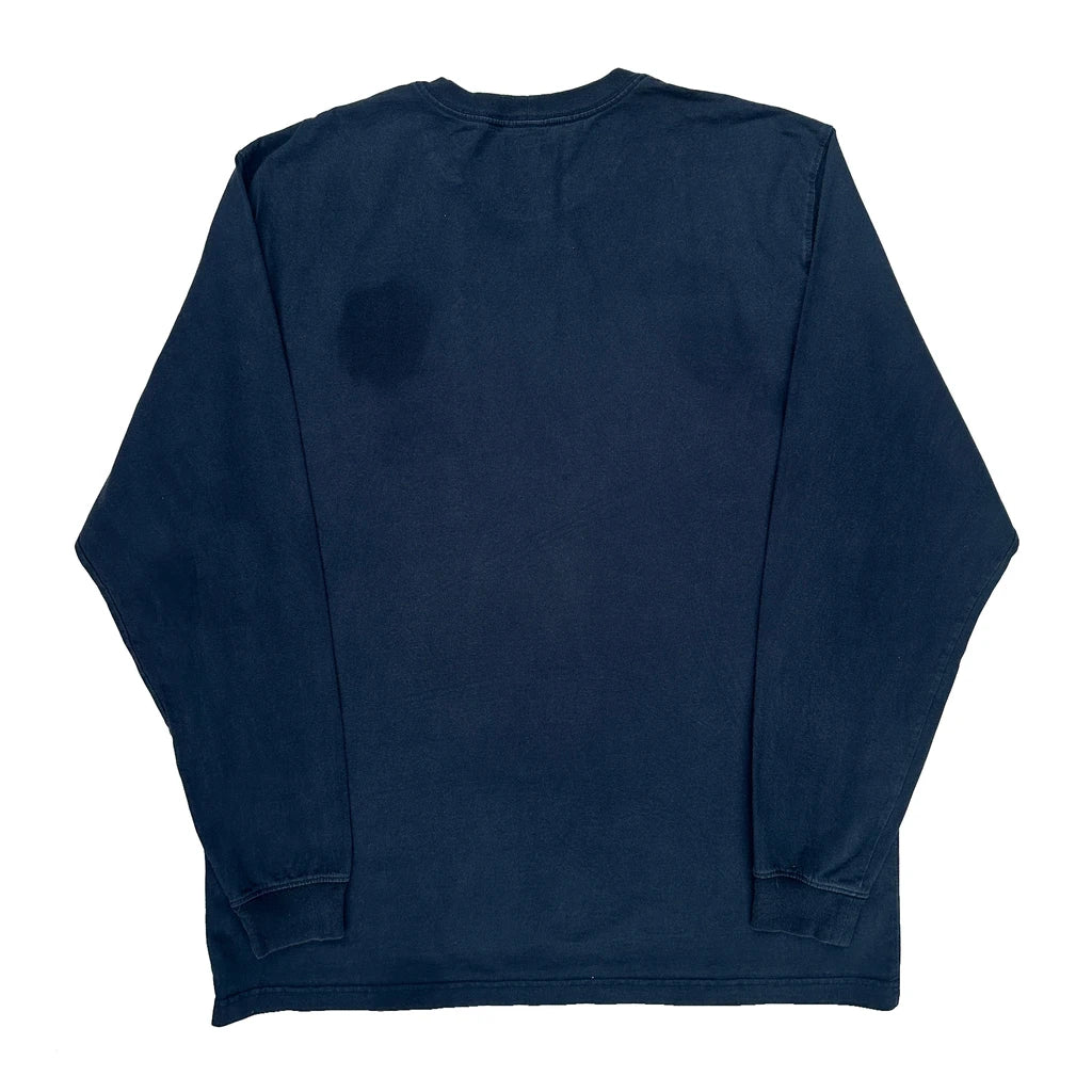 Carhartt Long Sleeve T-Shirt - XL Navy Cotton - Image 2