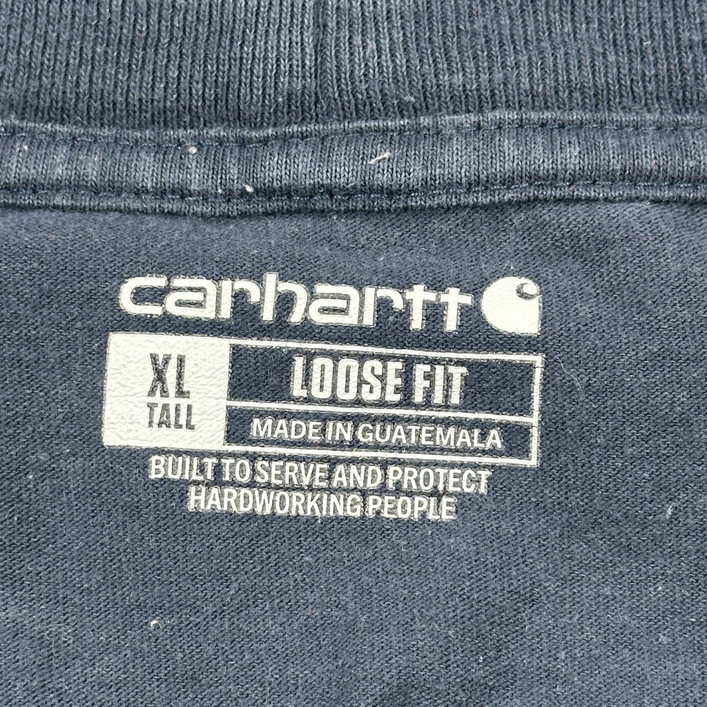 Carhartt Long Sleeve T-Shirt - XL Navy Cotton - Image 3