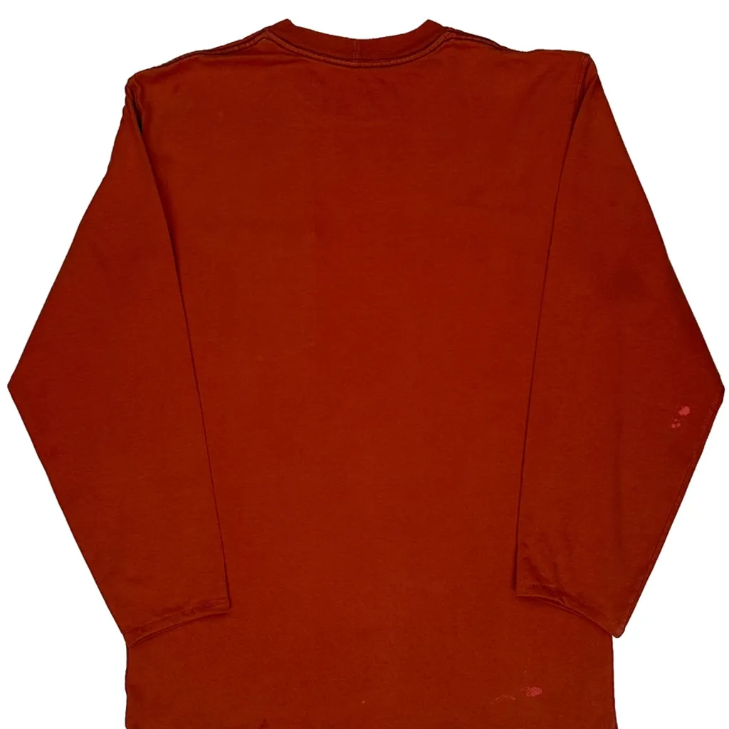 Carhartt Long Sleeve T-Shirt - Small Orange Cotton - Image 7
