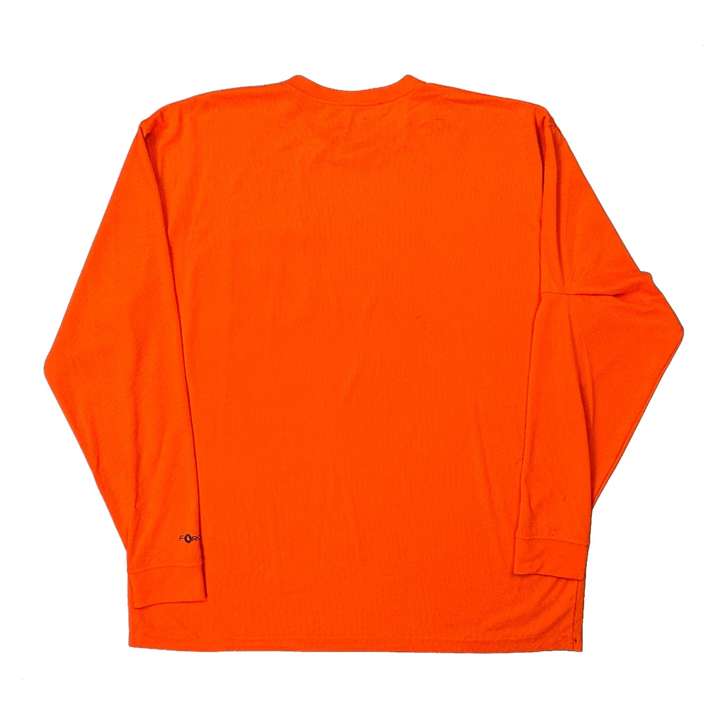 Carhartt Tall Long Sleeve T-Shirt - XL Orange Polyester - Image 2
