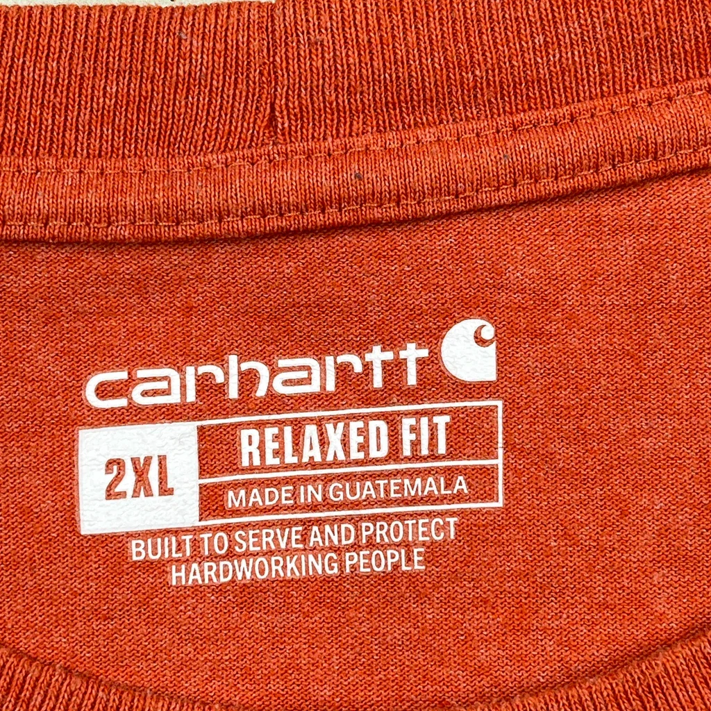 Carhartt Graphic Long Sleeve T-Shirt - 2XL Orange Cotton - Image 3