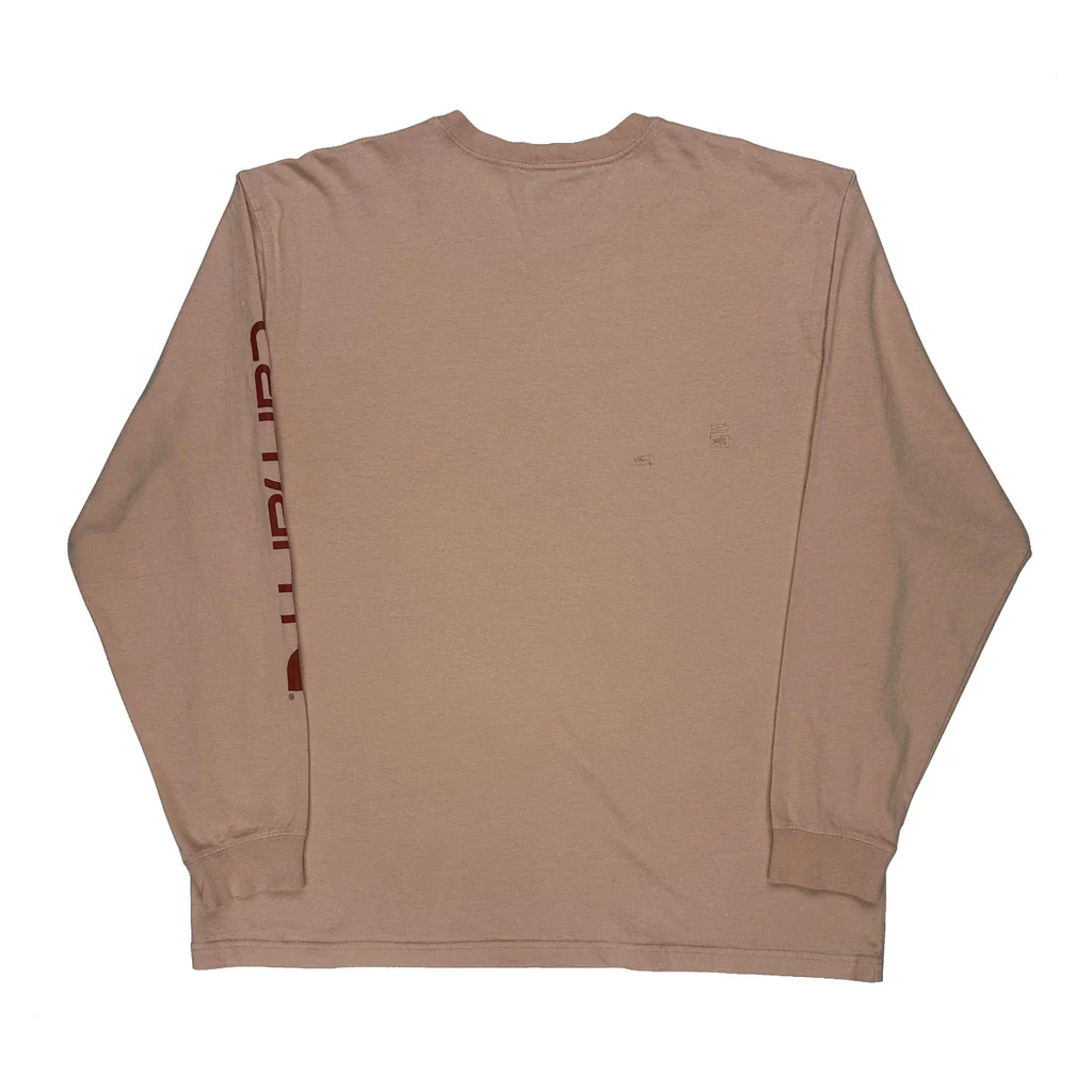 Carhartt Long Sleeve T-Shirt - XL Pink Cotton - Image 2