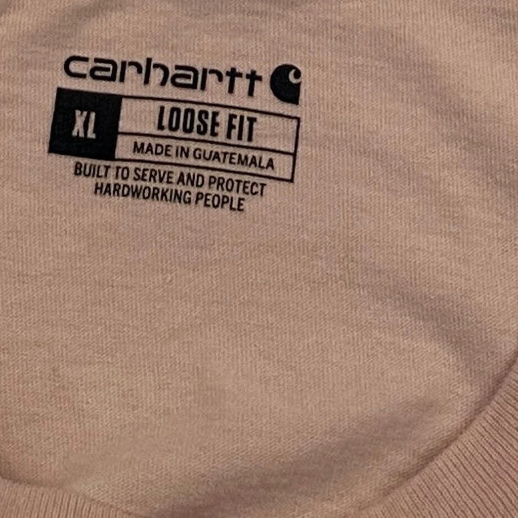 Carhartt Long Sleeve T-Shirt - XL Pink Cotton - Image 3
