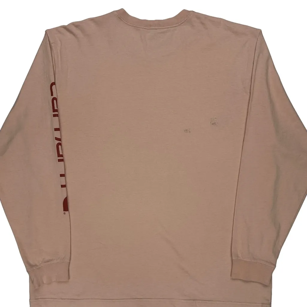 Carhartt Long Sleeve T-Shirt - XL Pink Cotton - Image 6