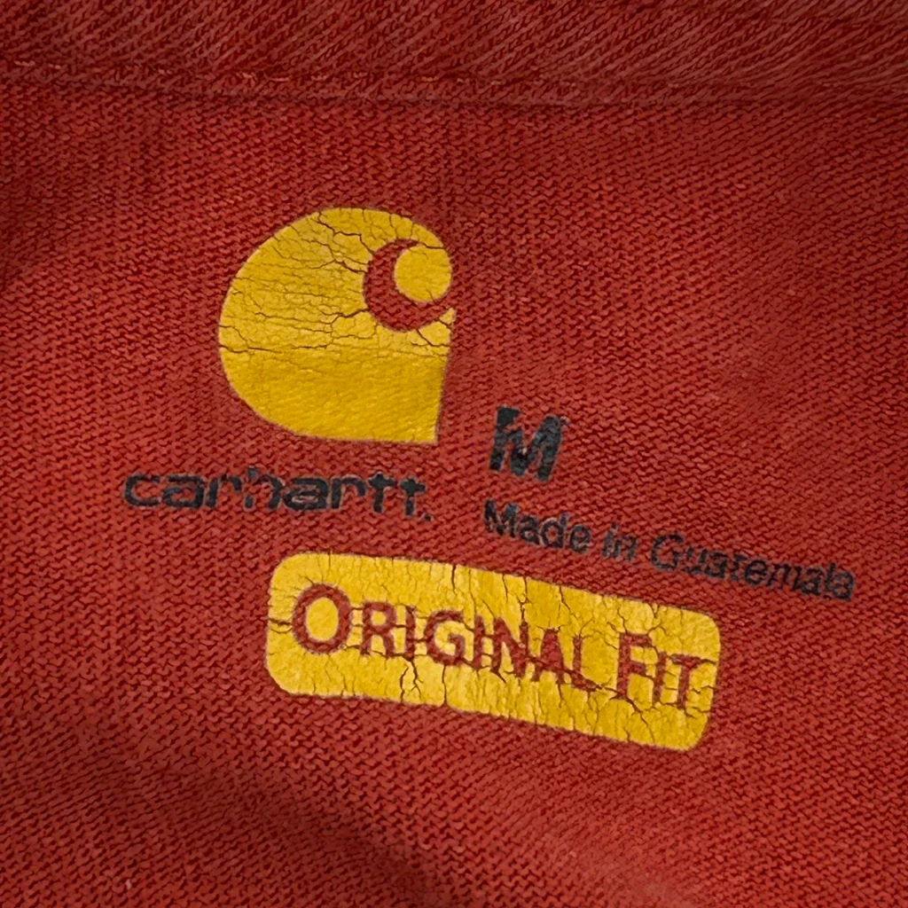 Carhartt Long Sleeve T-Shirt - Medium Red Cotton - Image 4