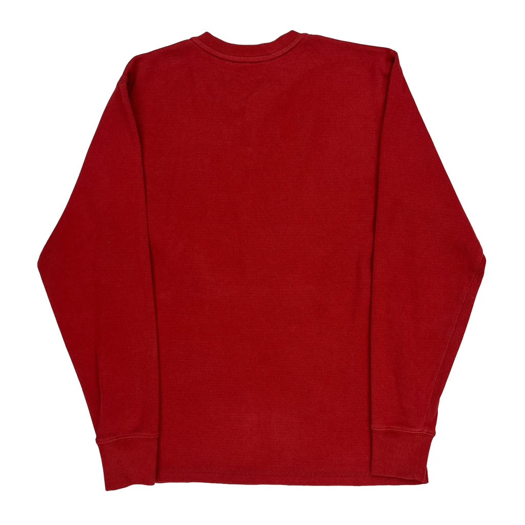 Carhartt Long Sleeve T-Shirt - Medium Red Cotton - Image 2