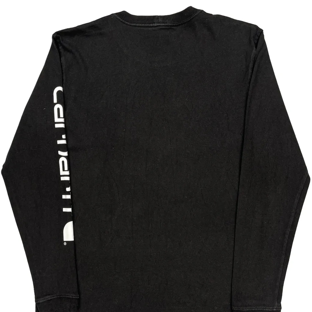 Carhartt Long Sleeve T-Shirt - Medium Black Cotton - Image 6