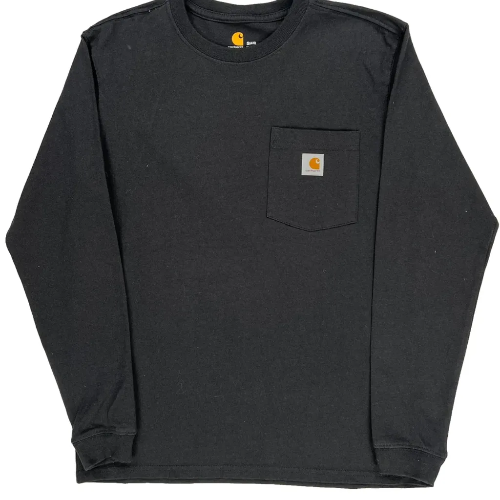 Carhartt Long Sleeve T-Shirt - Small Black Cotton - Image 5