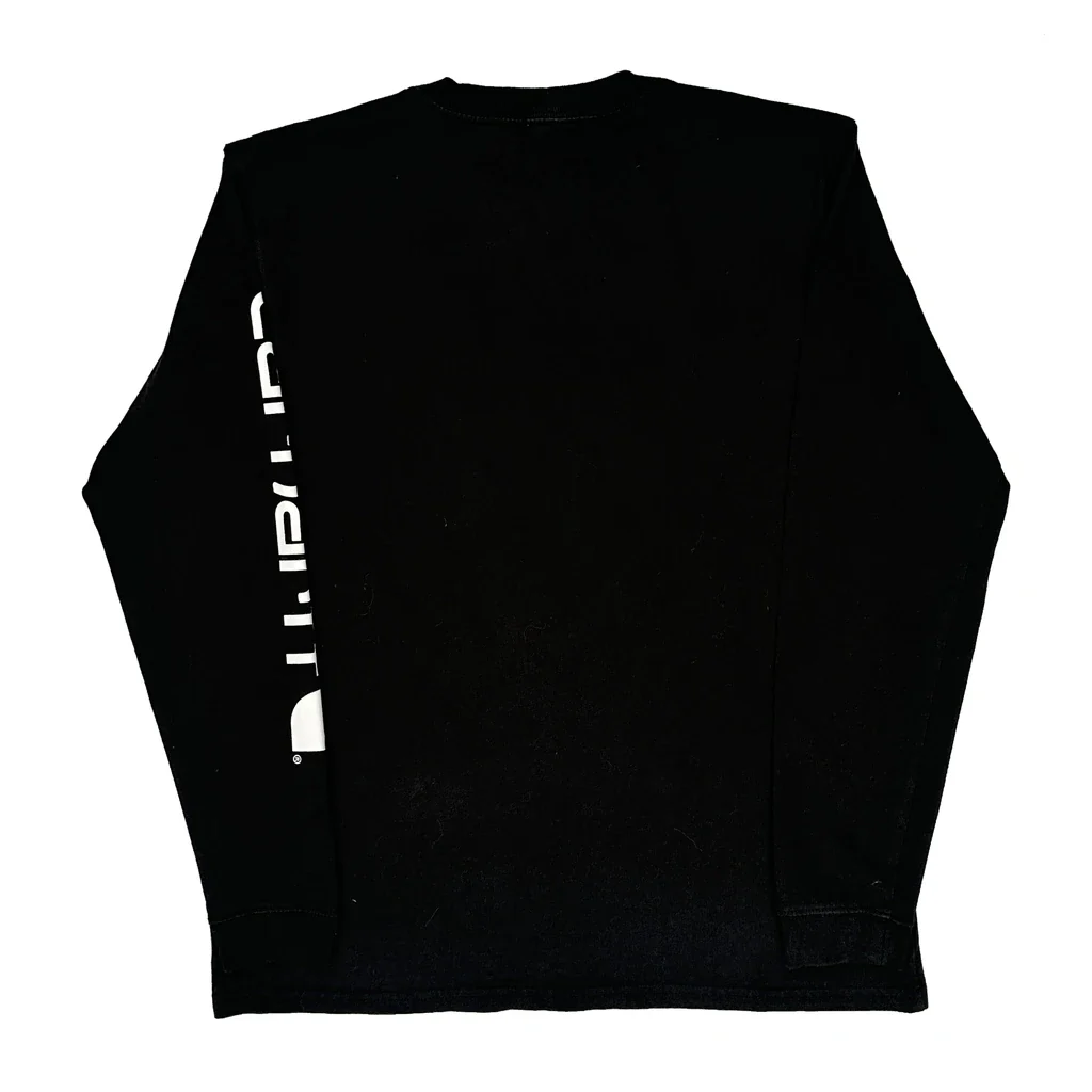 Carhartt Long Sleeve T-Shirt - Small Black Cotton - Image 2