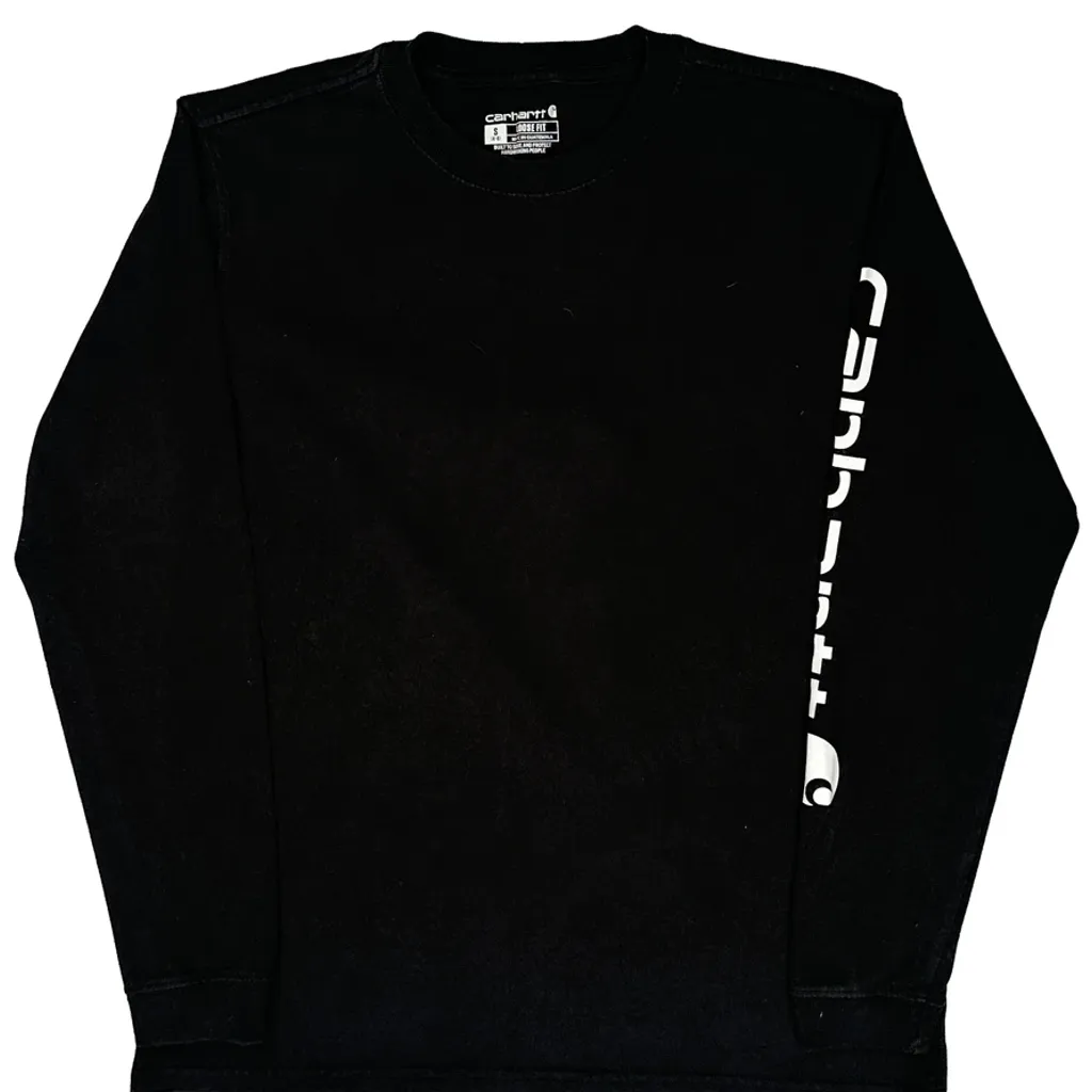 Carhartt Long Sleeve T-Shirt - Small Black Cotton - Image 5