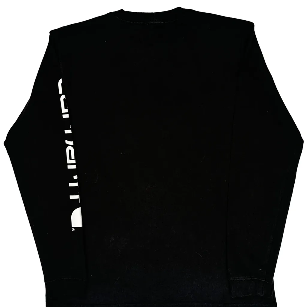 Carhartt Long Sleeve T-Shirt - Small Black Cotton - Image 7