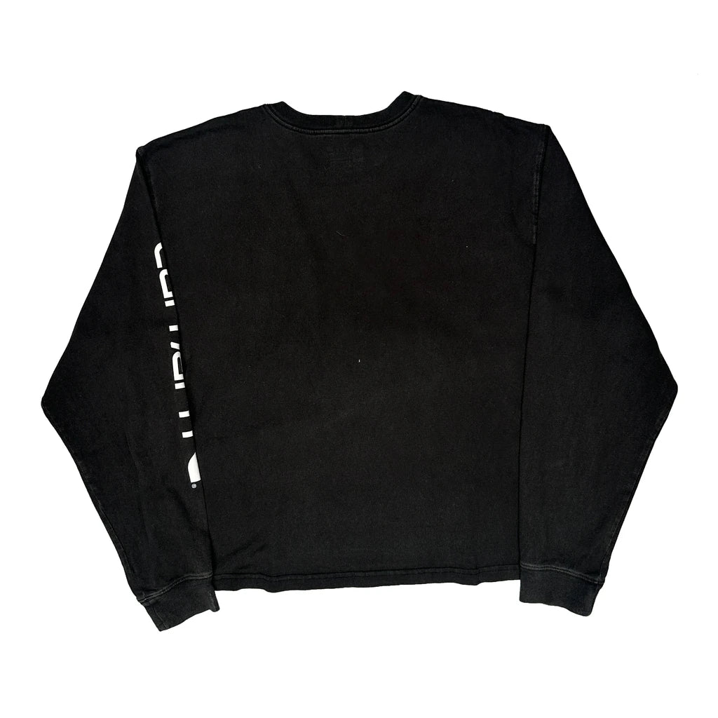 Carhartt Cropped Long Sleeve T-Shirt - XL Black Cotton - Image 2