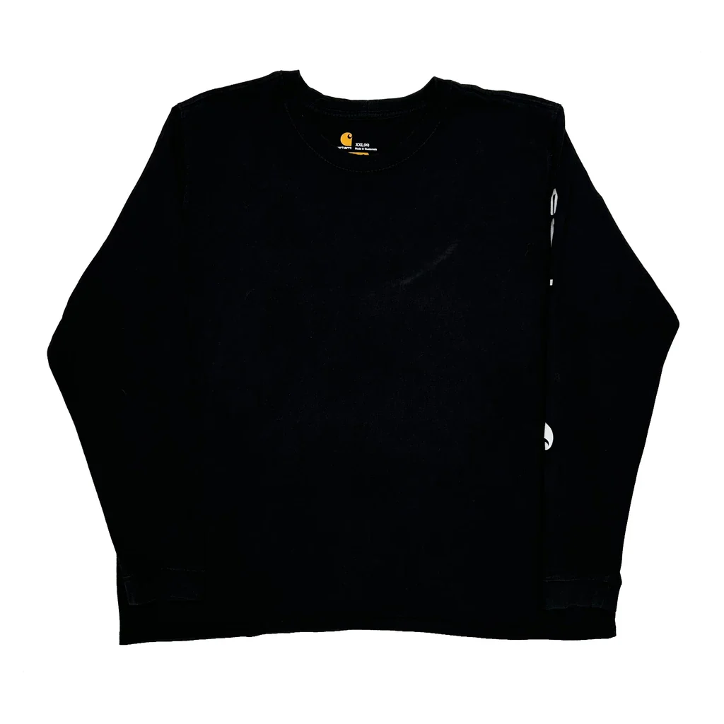 Carhartt Long Sleeve T-Shirt - 2XL Black Cotton