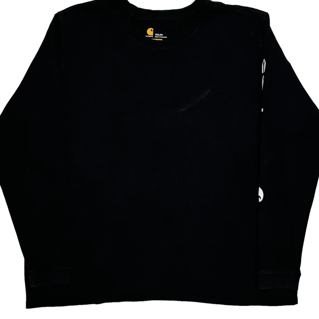 Carhartt Long Sleeve T-Shirt - 2XL Black Cotton - Image 4