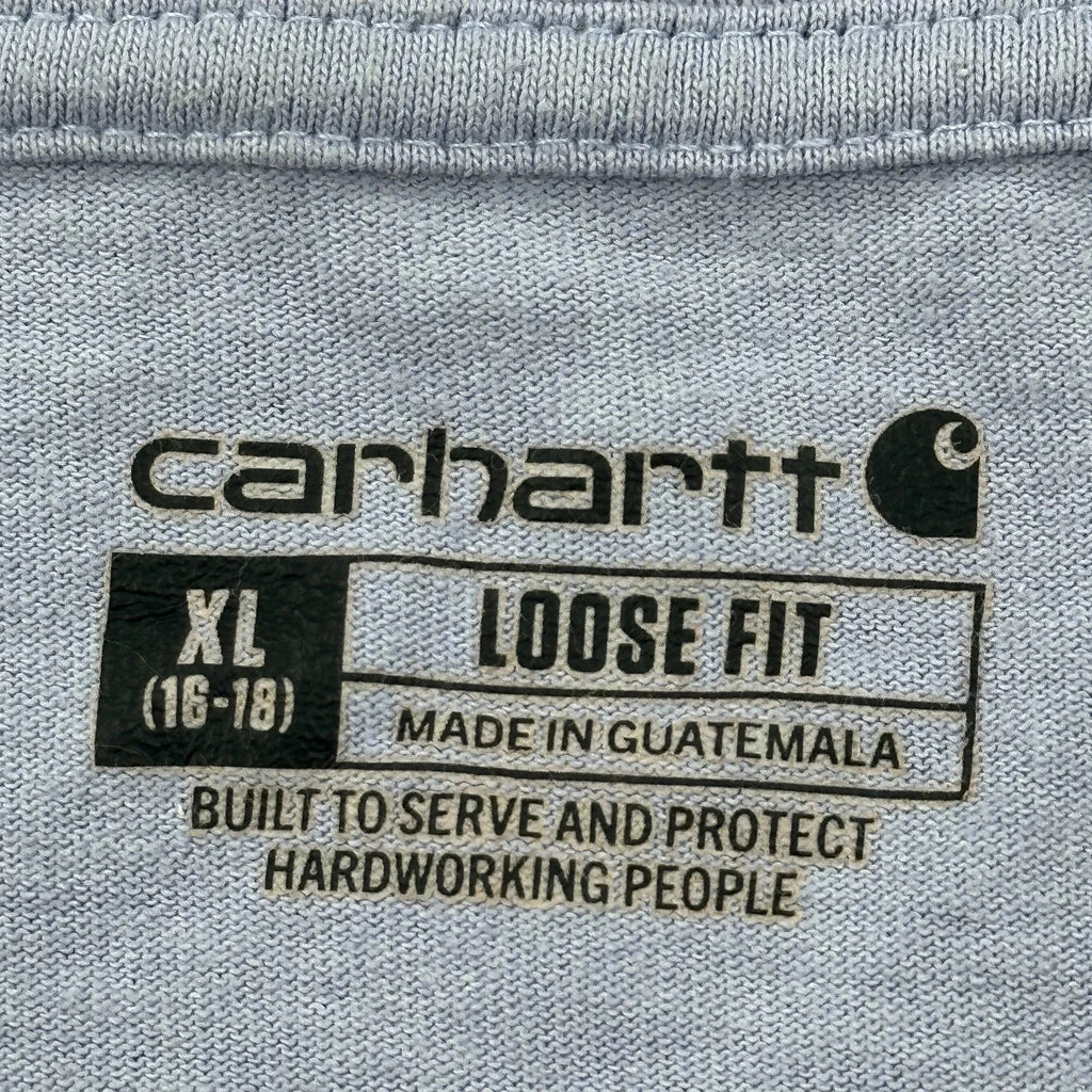 Carhartt Long Sleeve T-Shirt - XL Blue Cotton - Image 3