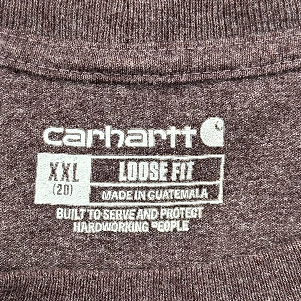 Carhartt Long Sleeve T-Shirt - 2XL Brown Cotton - Image 3