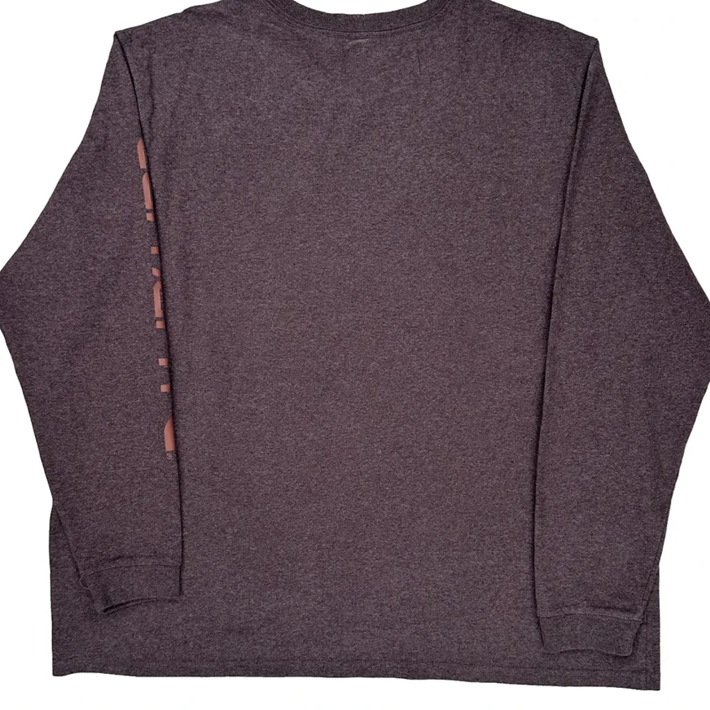 Carhartt Long Sleeve T-Shirt - 2XL Brown Cotton - Image 6