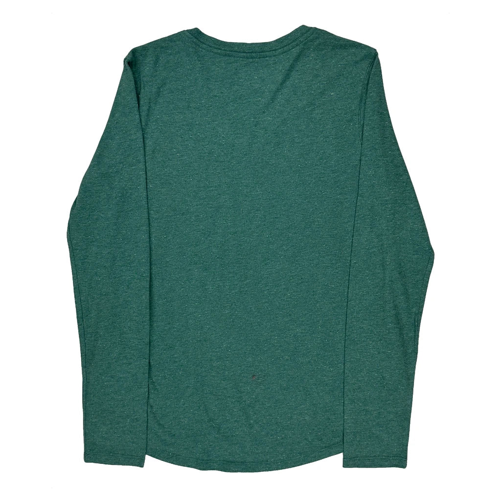Carhartt Long Sleeve T-Shirt - Medium Green Cotton Blend - Image 2