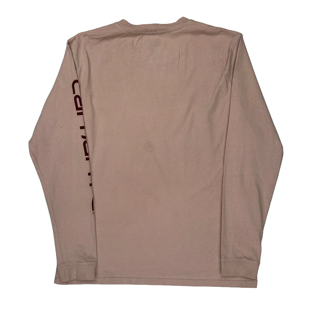 Carhartt Long Sleeve T-Shirt - Medium Pink Cotton - Image 2