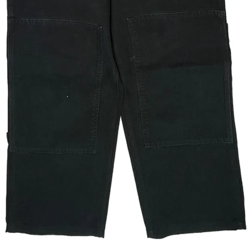 Carhartt Double Knee Overalls - 38W 32L Black Cotton - Image 5