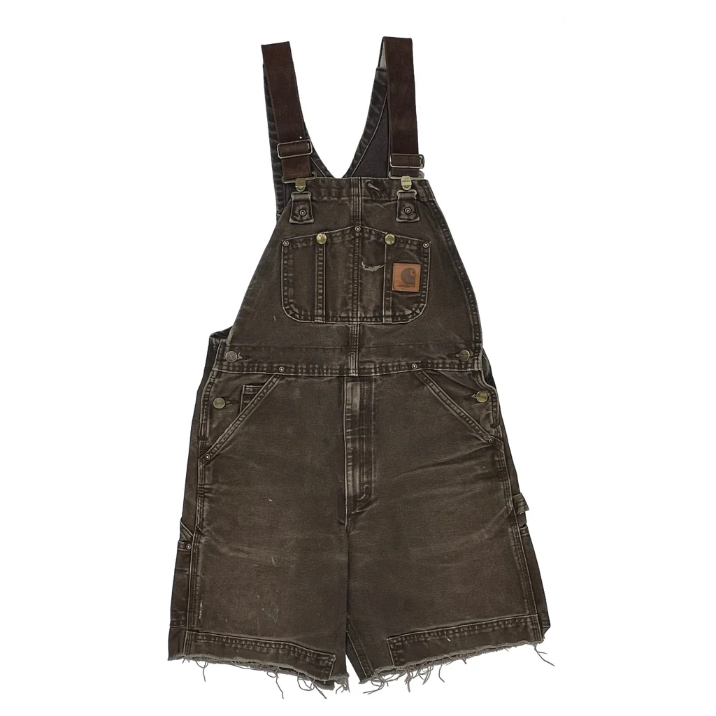 Carhartt Double Knee Overalls - 31″ Waist Brown Cotton