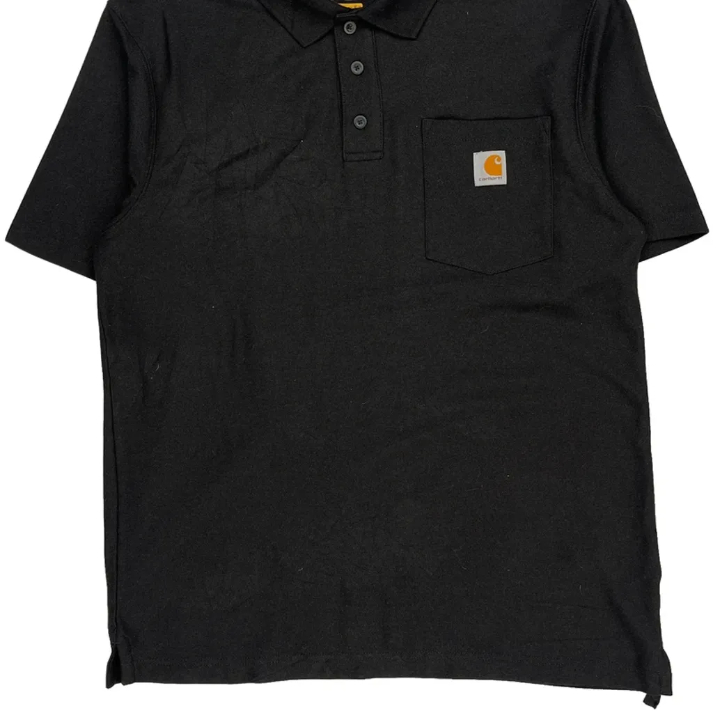 Carhartt Polo Shirt - Medium Black Cotton - Image 4