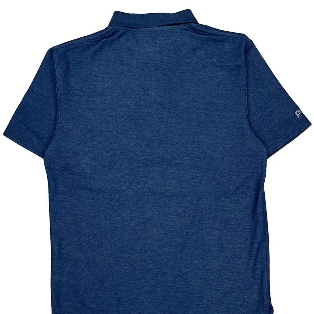 Carhartt Polo Shirt - Medium Blue Polyester Blend - Image 8