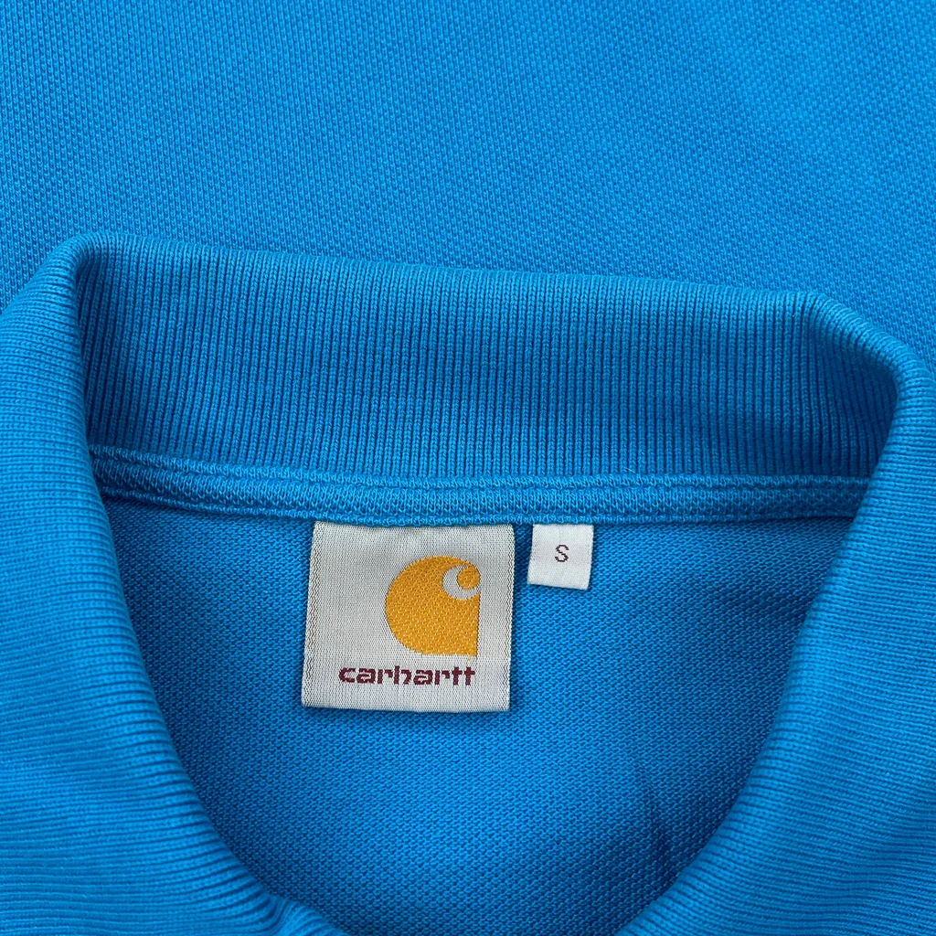 Carhartt Polo Shirt - Small Blue Cotton - Image 3
