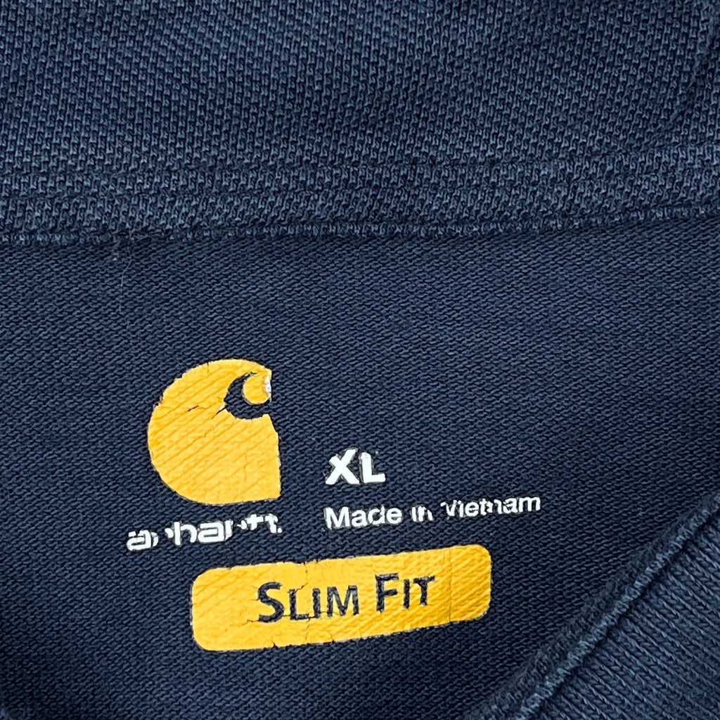 Carhartt Slim Fit Polo Shirt - XL Blue Cotton - Image 3