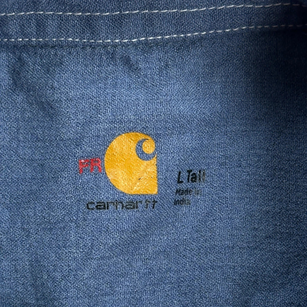 Carhartt Tall Shirt - Large Blue Cotton - Image 3