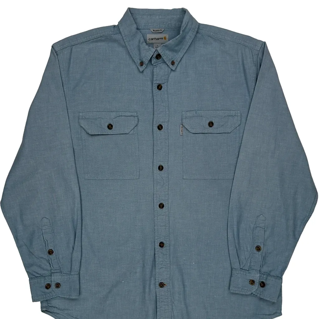Carhartt Shirt - Large Blue Cotton - Image 4