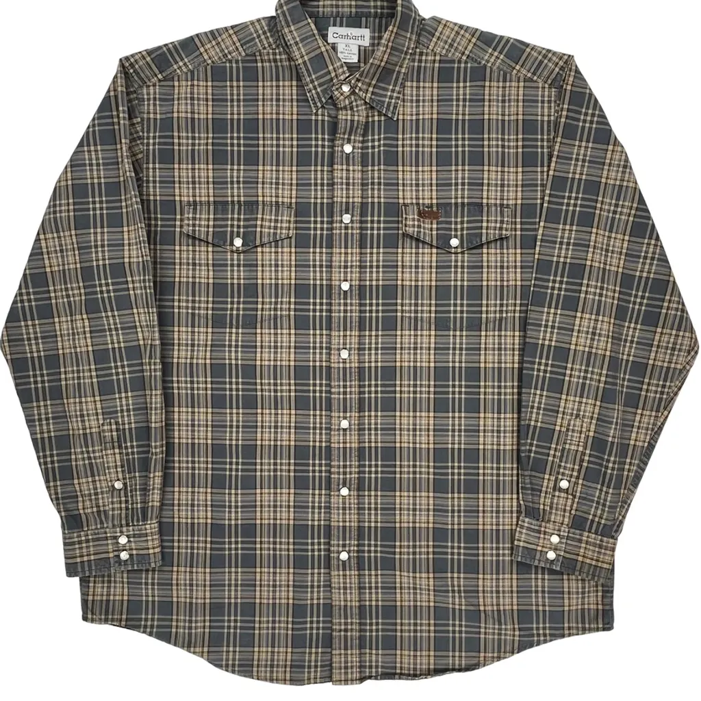 Carhartt Checked Shirt - XL Blue Cotton - Image 5