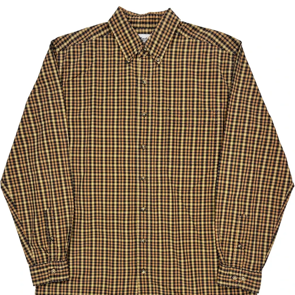 Carhartt Checked Shirt - Large Brown Cotton - Image 4