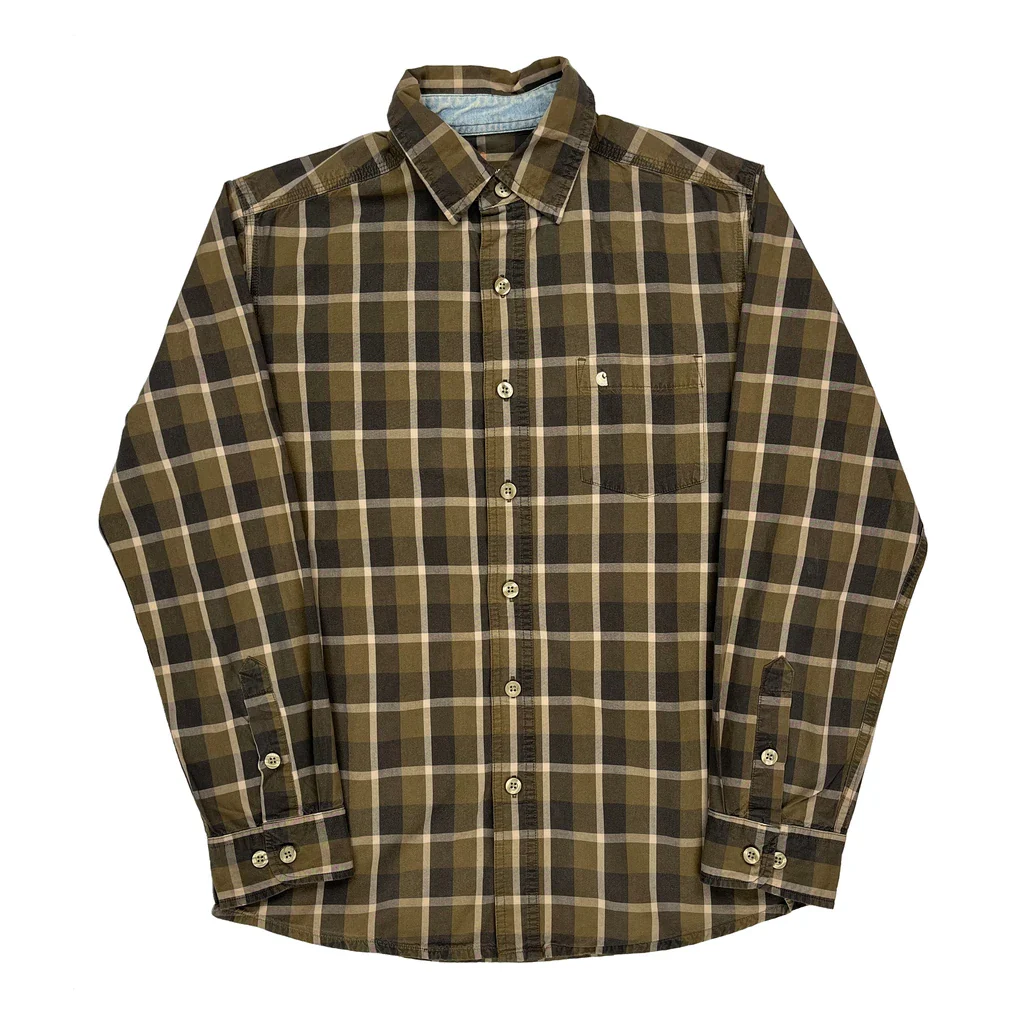 Carhartt Checked Shirt - Medium Brown Cotton